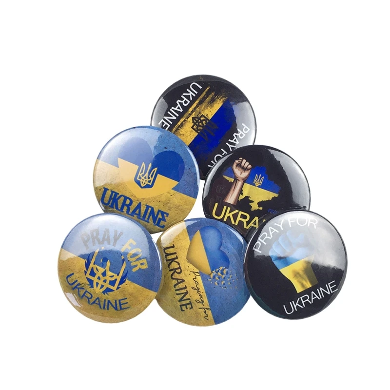 

Simple Round Brooch 5 Pieces Clothes Lapel Pins Ukrainian Brooches Jewelry Charm