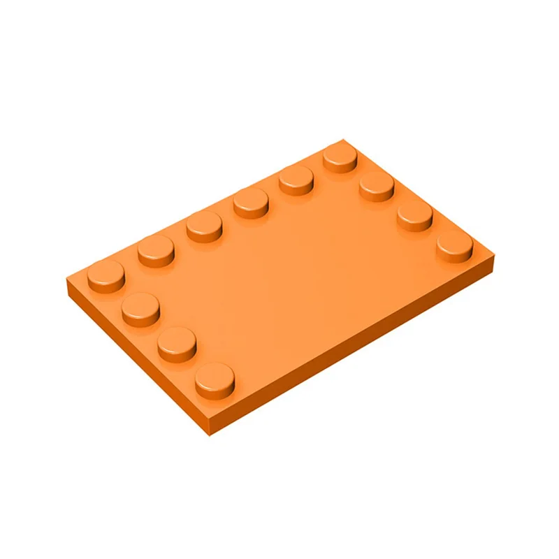 BZB 10 шт. MOC 6180 плитка Модифицированная 4x6 с гвоздиками на краях совместимые сборы