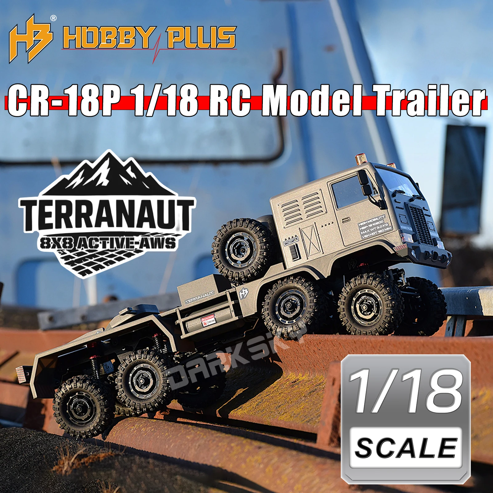 Фото HOBBY PLUS 1/18 радиоуправляемая модель прицепа 8x8 Terranaut CR18P RTR электрическая модель грузовика с дистанционным управлением для взрослых и детей игрушки №1