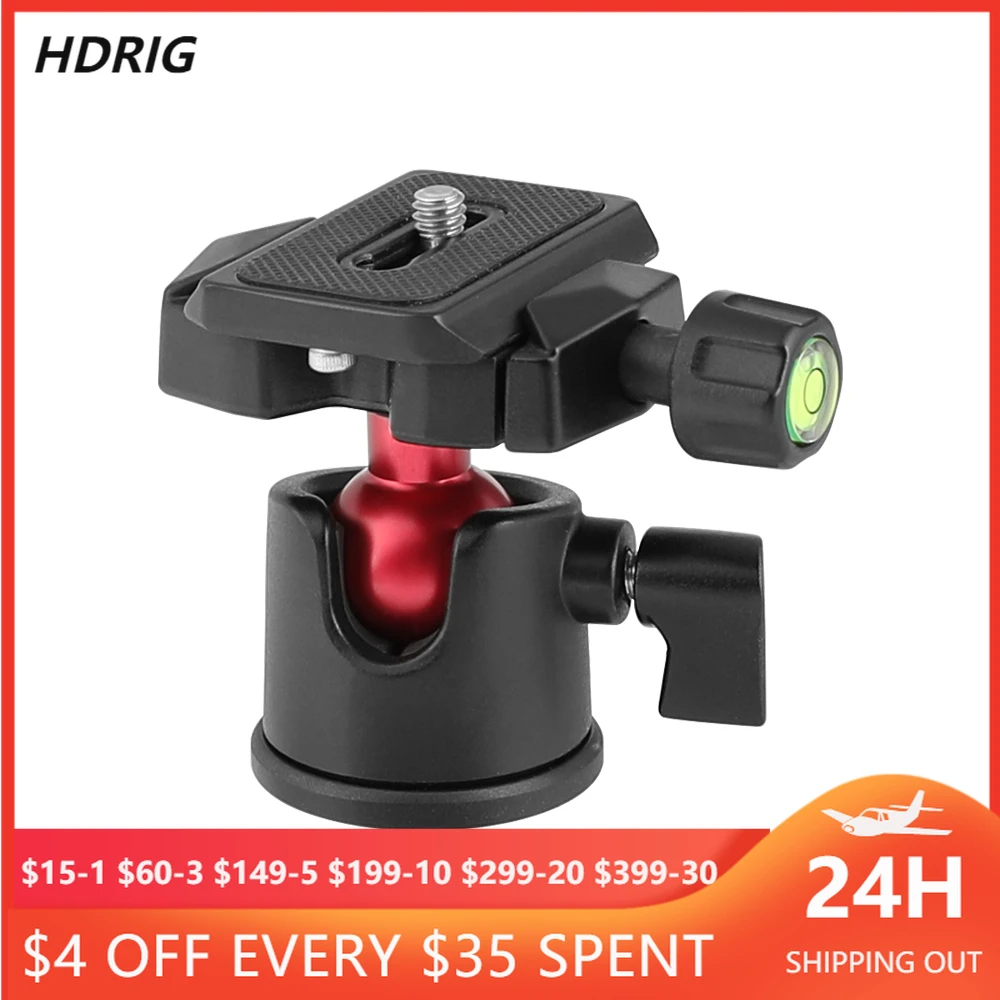 

HDRiG Tripod Ballhead With A Quick Release Plate for Tripod/ Monopod/ Slider/ DSLR Camera/ Camcorder
