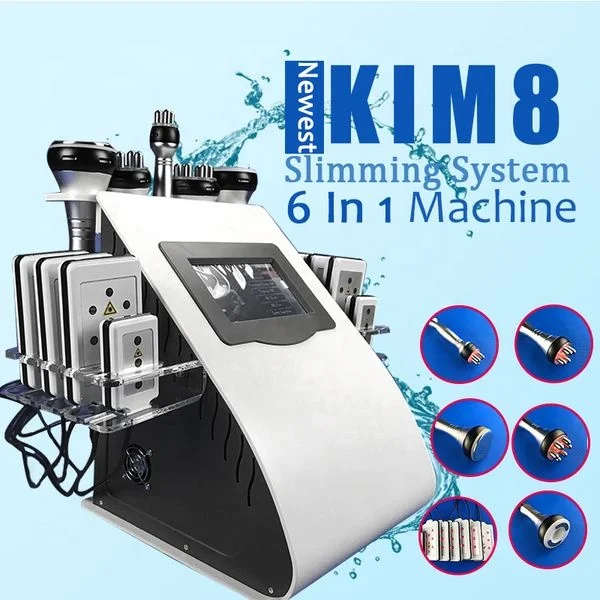 

6 in 1 Body Shaping Kim 8 Machine RF Cavitation Vacuum 40k Fat Reduction Slim Weight Loss Vacuum Cavitation System