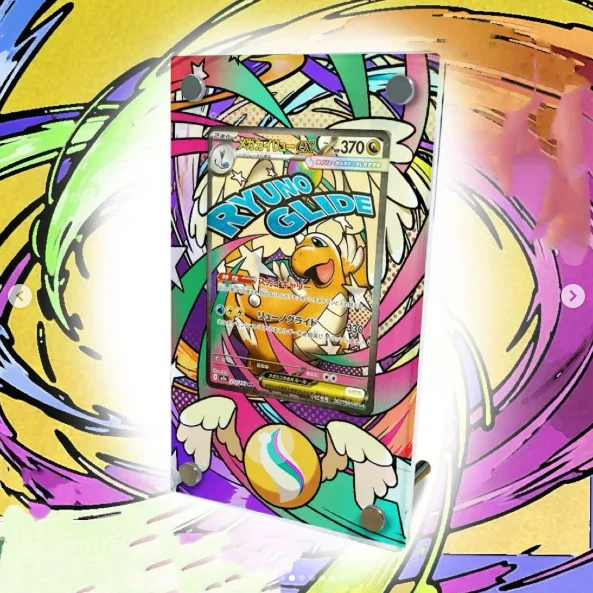 Фото Подставка для карт Gardevoir Lucario Gengar Dragonite Clefairy Lillie Tangela Charizard Mega A2 Extended Art (карта в комплект не входит) №4