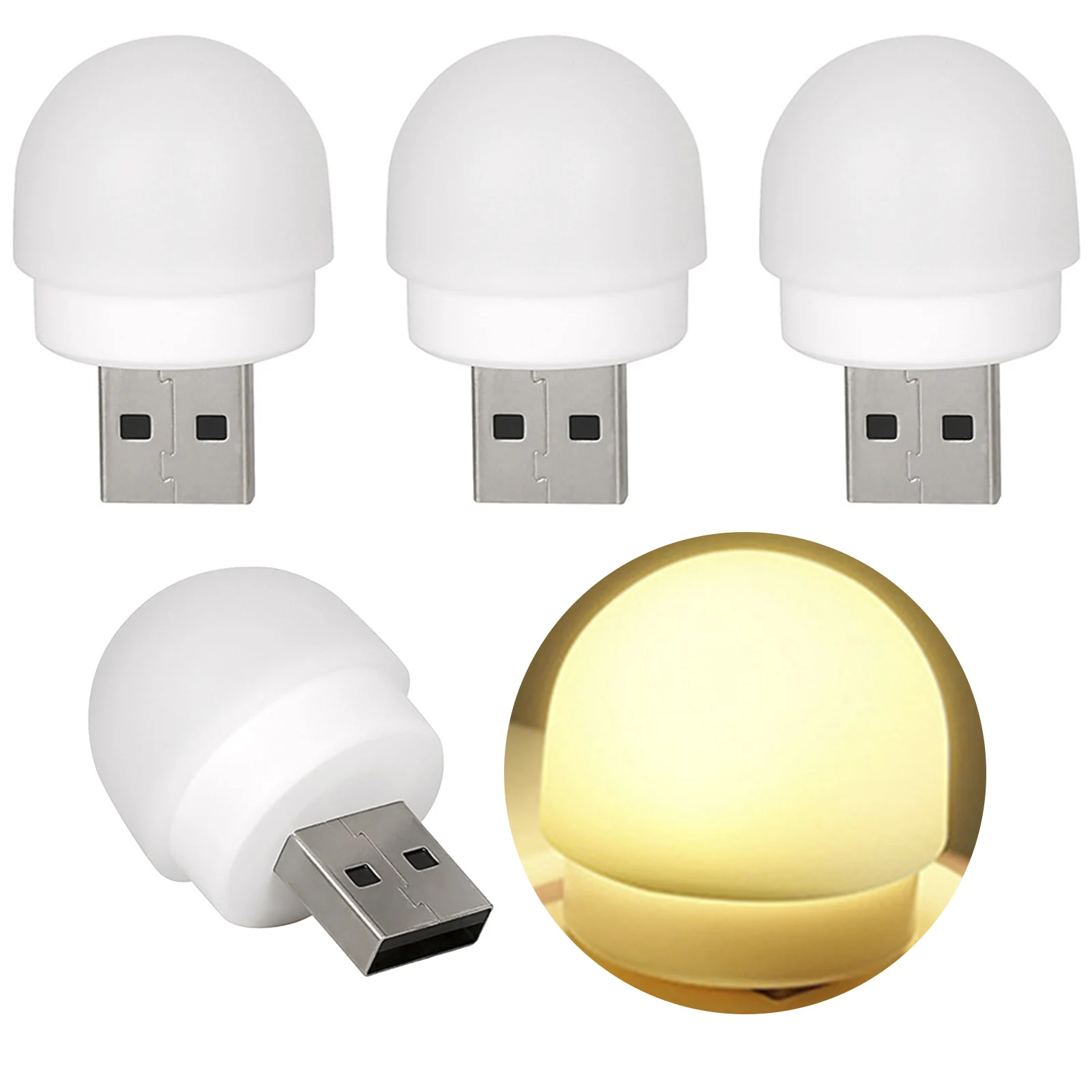 

Светодиодная лампочка с подключением к USB, компактный портативный фонарь для ванной комнаты, коридора, автомобиля, для защиты глаз, атмосфер...