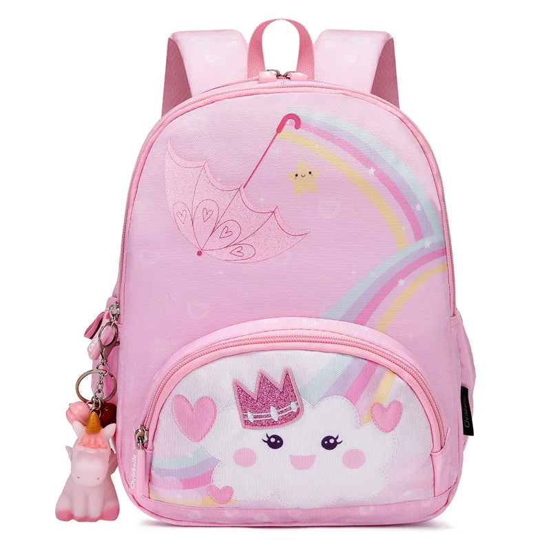 

Children's Bags 2023 Fashion New Cartoon Rainbow Schoolbags Cute Little Girls Schoolbag Kindergarten Oxford Cloth Backpacks