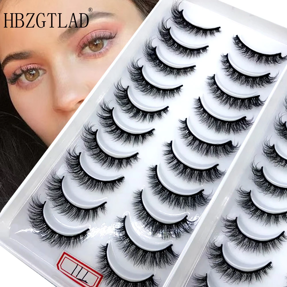 Short lashes 10 Pairs 3D Mink Lashes Natural Eyelash Dramatic False Eyelashes Faux Cils Makeup Fake Eyelash Extension maquiagem