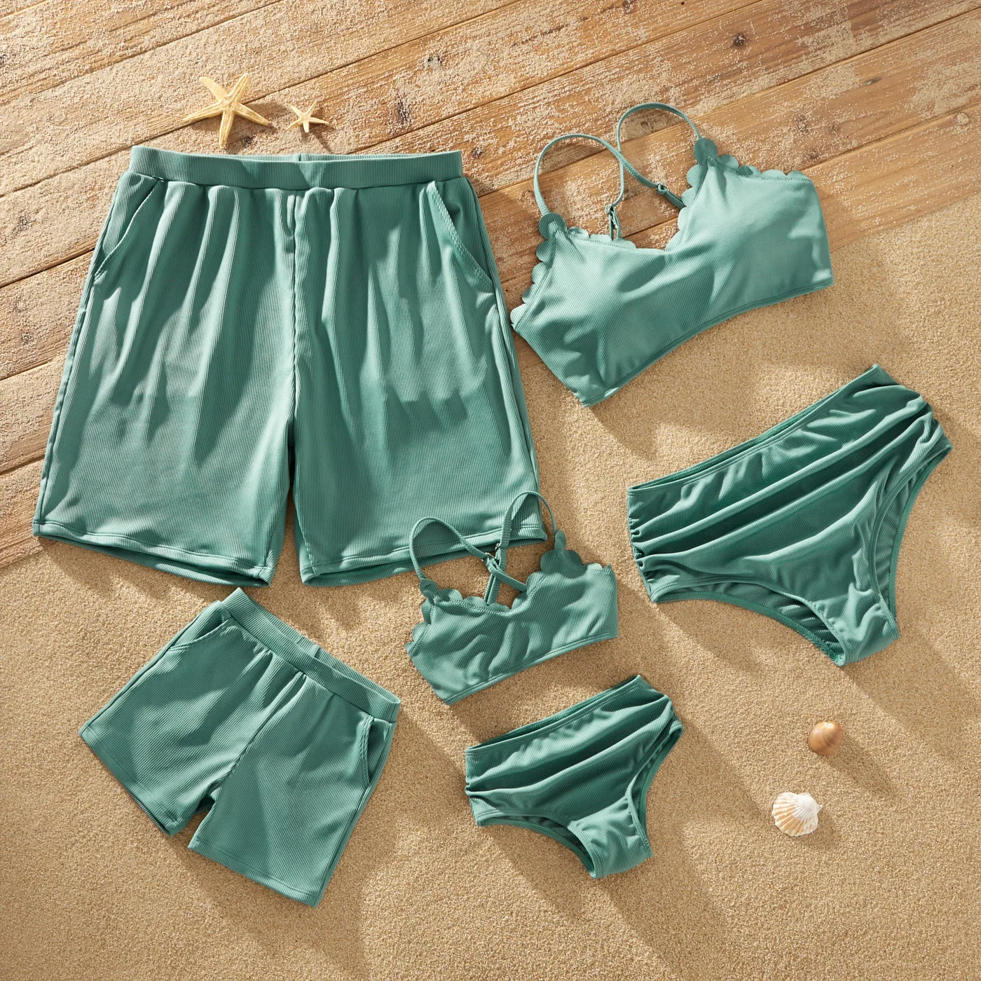 

MUMU Family Look Casual Solid Matching Swimsuits Bikini