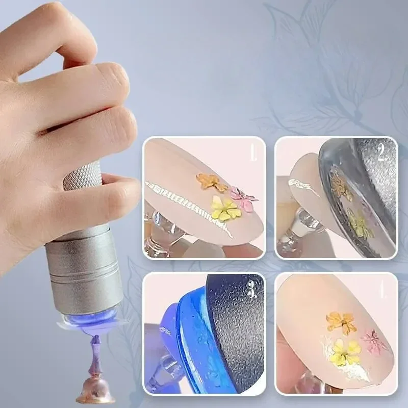 УФ-лампа для ногтей с силиконовым стемпером быстросохнущая