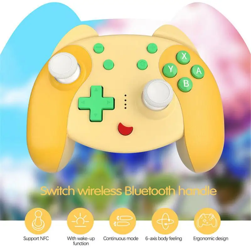 

bluetooth-compatible Gamepad Comfortable Vibration And Six-axis Nfc Turbo Continuous Playing One-key Wake-up Antiskid Dc3.7v
