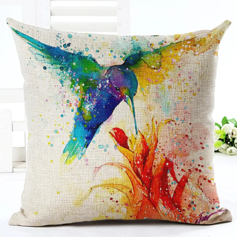 

45x45cm Pillowcase Flax Geometric Throw Cushion Pillow Cover Printing Cushion Pillow Case Bedroom Office Home Decor Textile 156