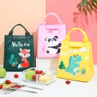 portable eco friendly lunch bag animal cartoon print pattern food thermal bento box picnic travel large capacity container new