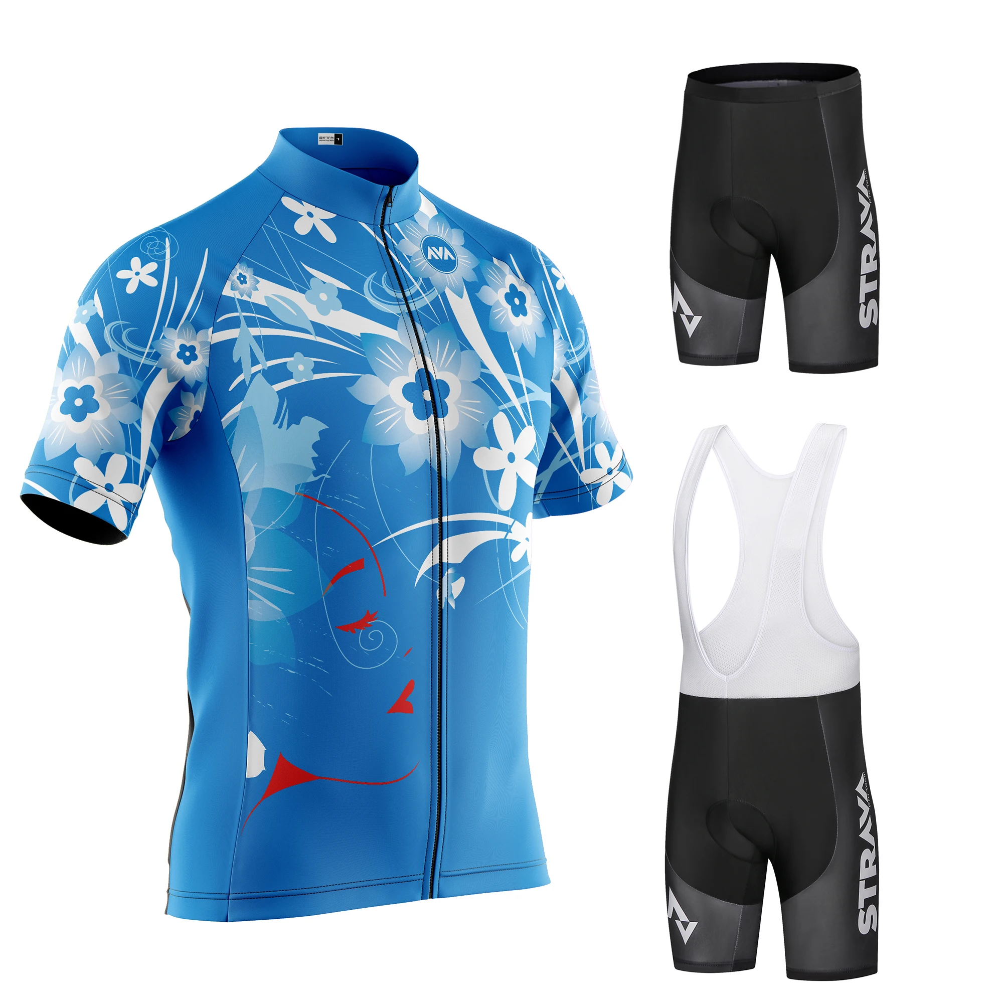 

Трикотажный Мужской комплект для велоспорта STRAVA Pro, комплект с шортами и нагрудником, летняя велосипедная футболка, гоночная форма