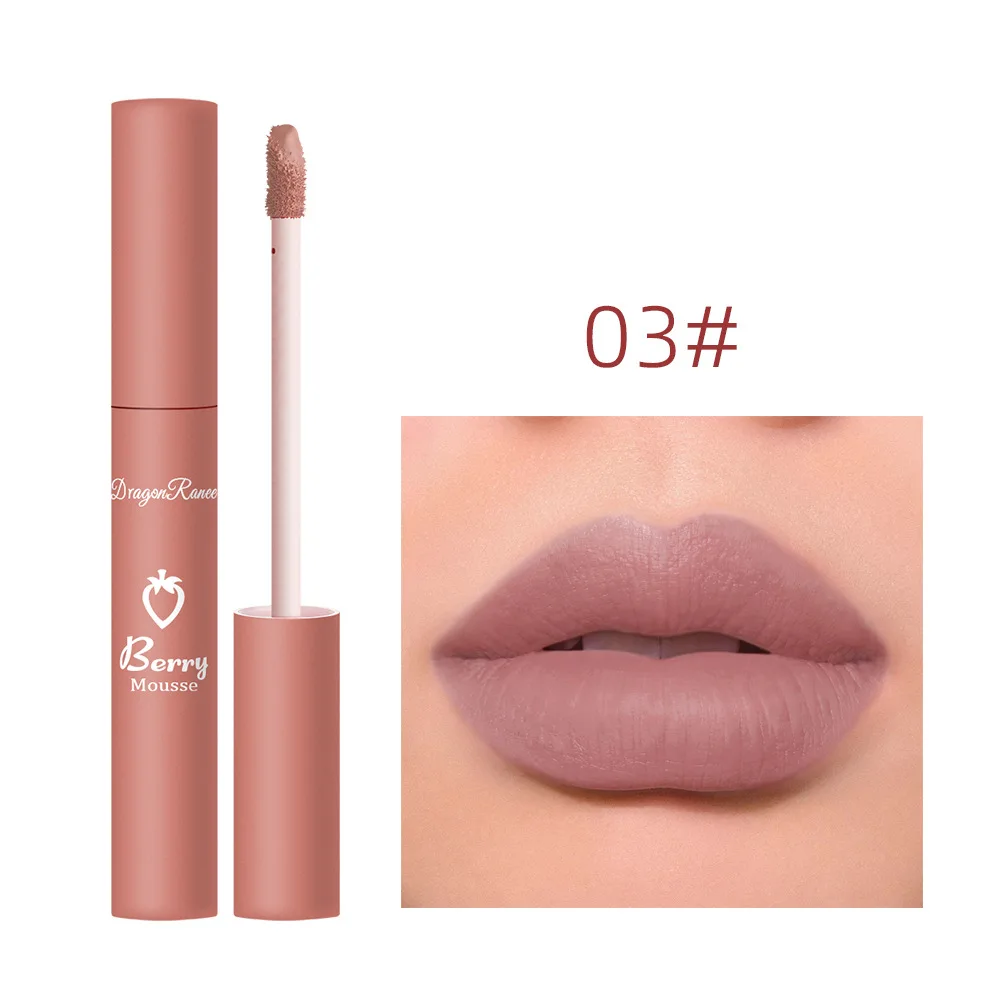 1PC Makeup Matte Nude Liquid Lipstick 12 Colors Waterproof Long Lasting Lip Gloss Sexy Red Pink Velvet Lipsticks Women Cosmetic - купить по