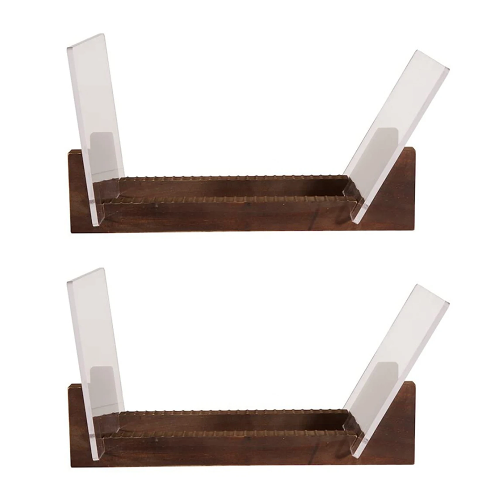 

2X Vinyl Record Storage Holder - Acrylic Ends - Display Your Singles and LPs in This Modern Portable Rack Unit