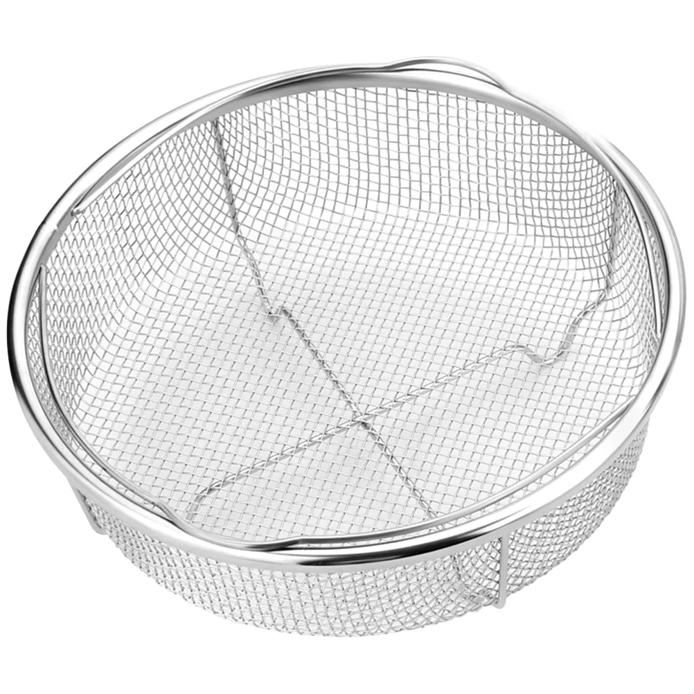 

Basket Strainer Colander Mesh Fruit Steel Vegetable Stainless Washing Kitchen Metal Bowl Drain Steamer Fryer Sink Frying Air