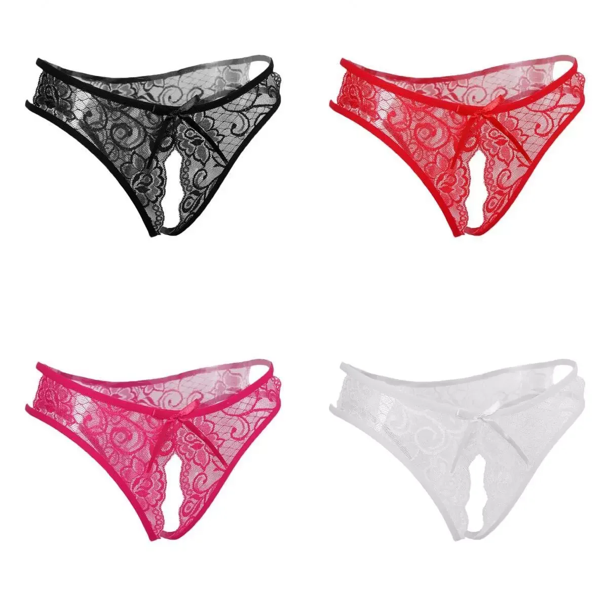 

4 шт./упаковка, женские кружевные трусики-стринги