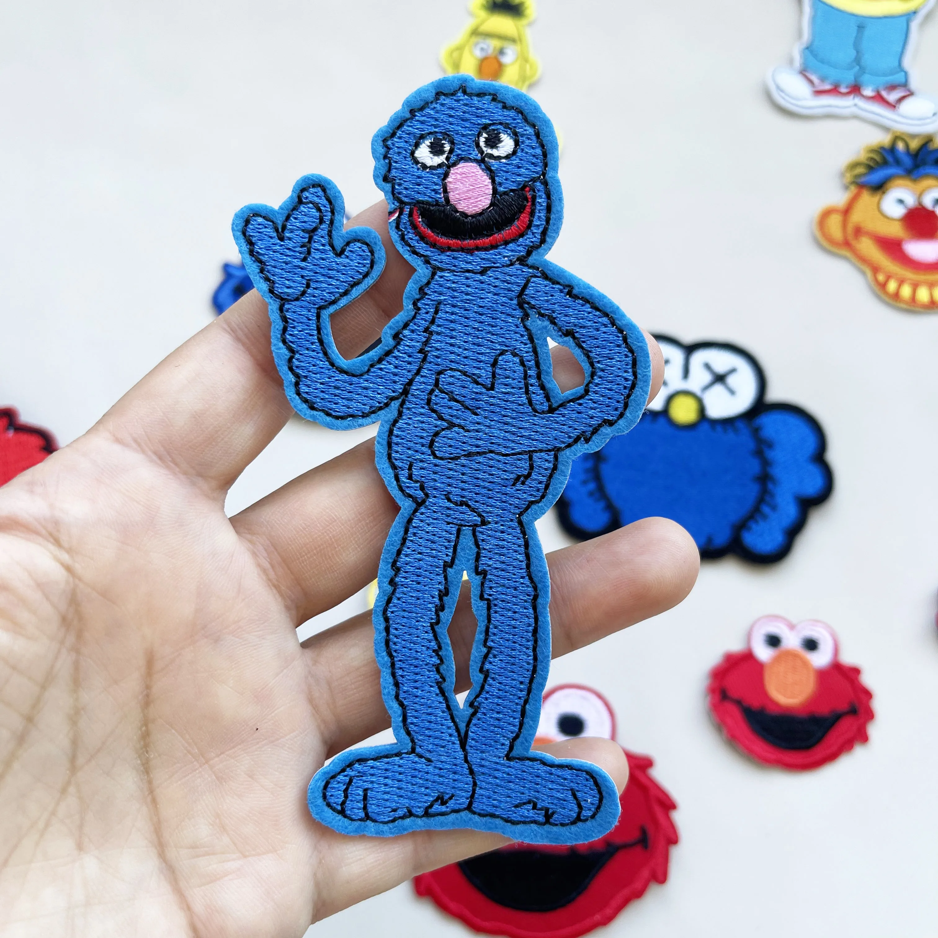 Мультяшные вышитые нашивки лиса птица рыба