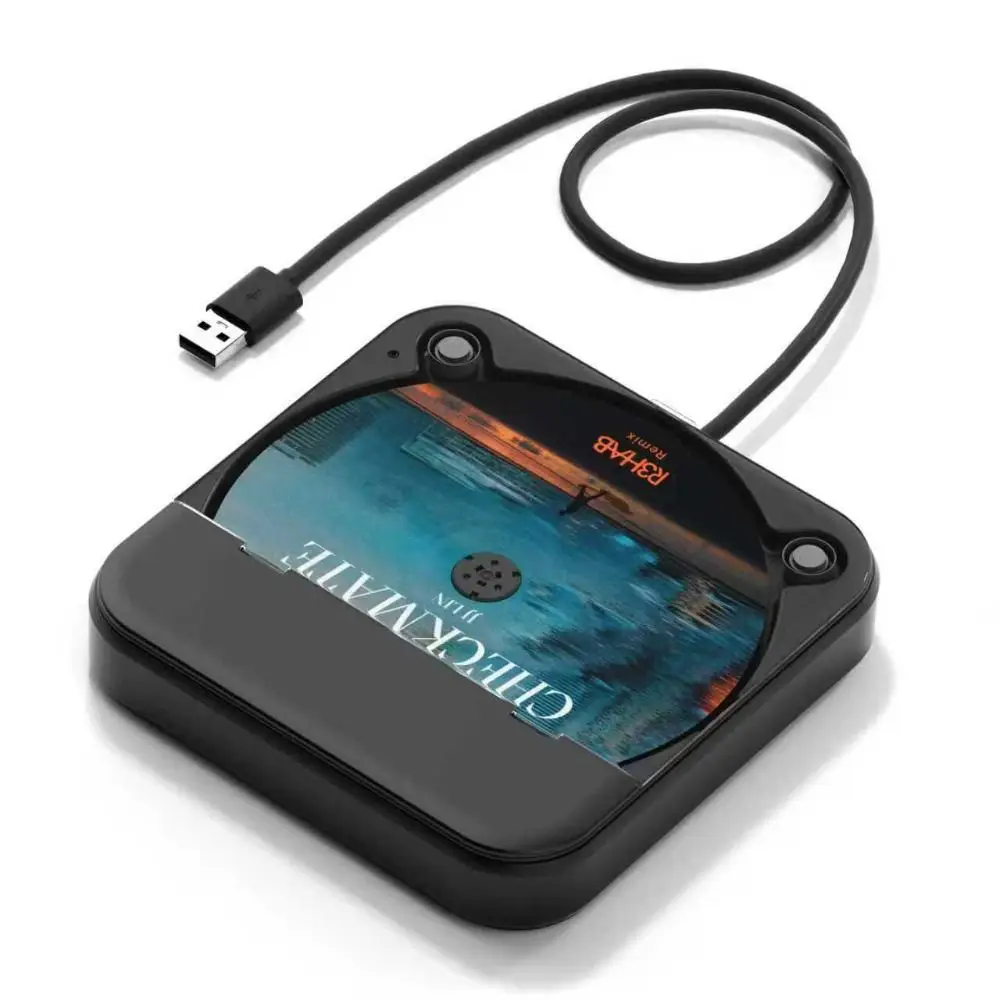 Фото Автомобильный дисковый проигрыватель без декодирования, с USB-портом, универсальный внешний проигрыватель дисков, простое подключение, дополнительный кабель, проигрыватель дисков. №3
