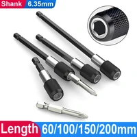 6 35mm hex shank automatic lock screwdriver bit extension rod quick release magnetic lengthen batch head rod 60100150mm