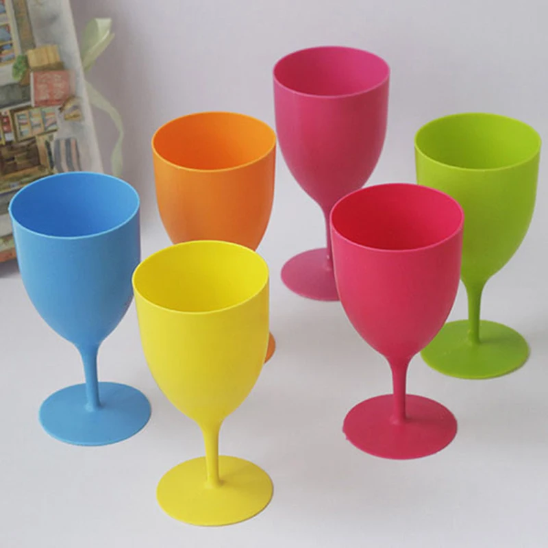 

6 штук в комплекте высококачественные пластиковые цветные чашки, бокалы, коктейльные чашки для шампанского, Матовые чашки, банкетные чашки для бара