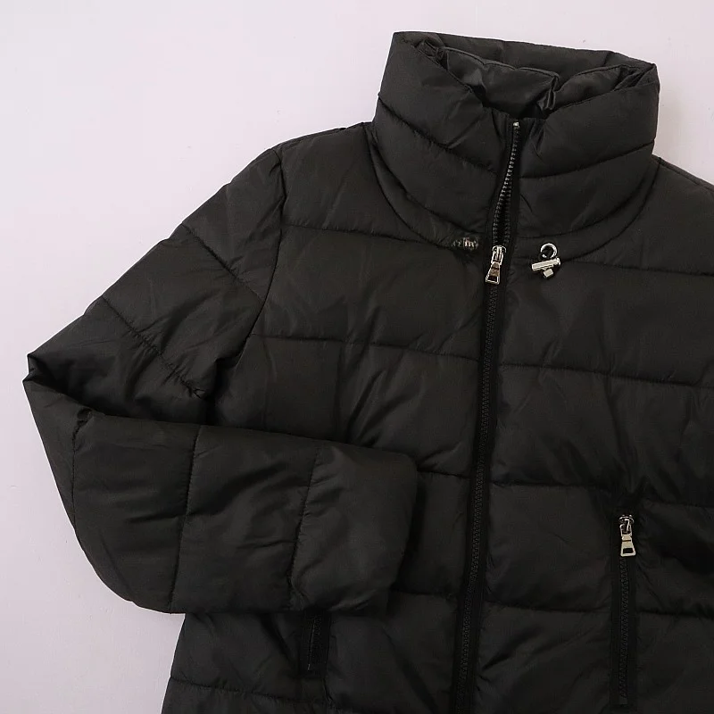 Внешняя торговля новая зимняя женская однотонная двухслойная теплая куртка с