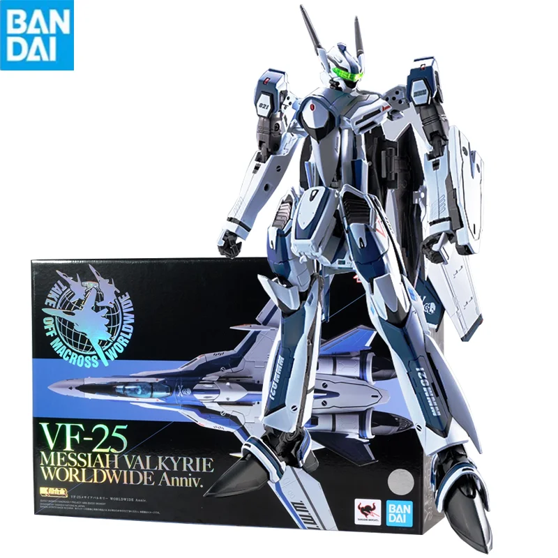 

Bandai Dx Chogokin Action Figure The Super Dimension Fortress Macross Vf-25 Messiah Valkyrie Figures Collectible Robot Models