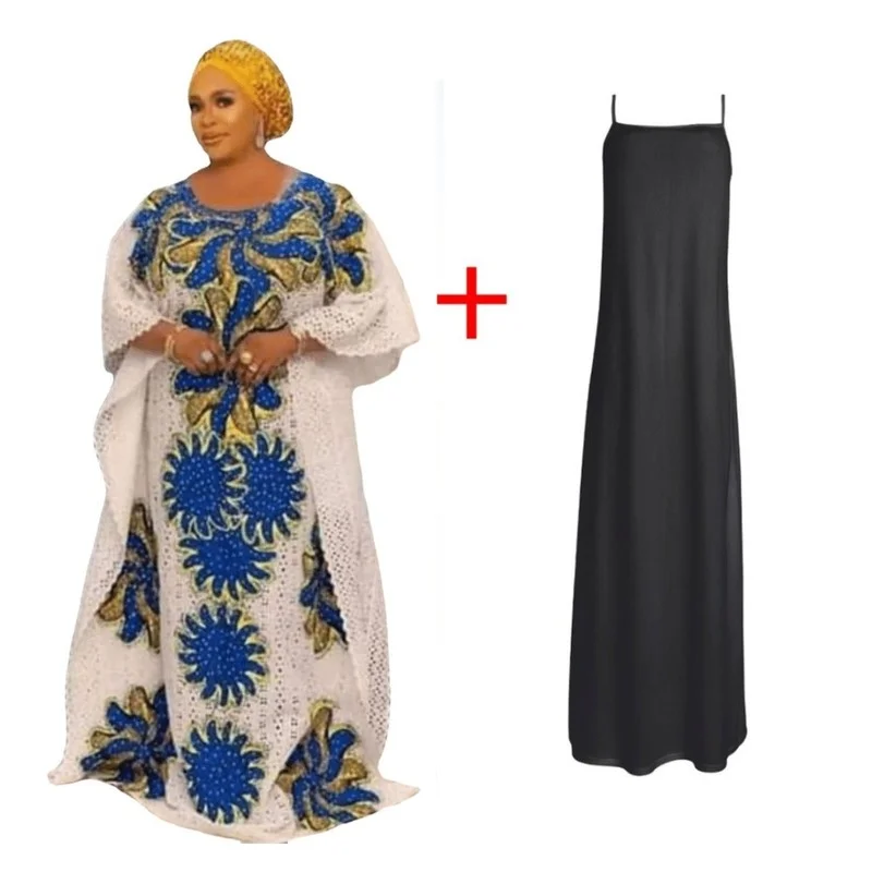 

2022 Plus Size Dresses for Women African Women Elegent Blue Green Orange Long Robes African Dresses for Women African Clothes