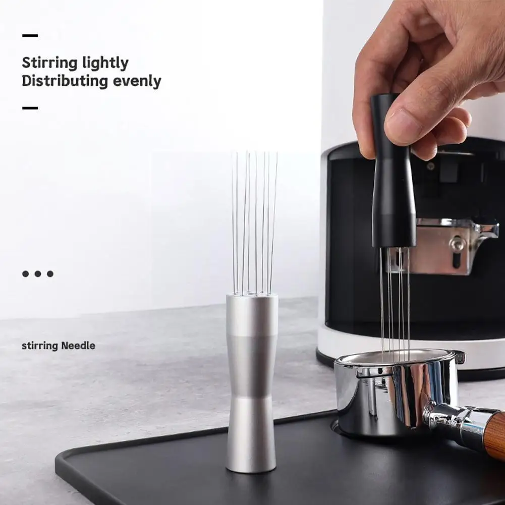 

1pc Coffee Powder Tamper Distributor Levelertool Coffee Needles Powder Stirrer Stirring Steel Food-grade Espresso Tool C9b1