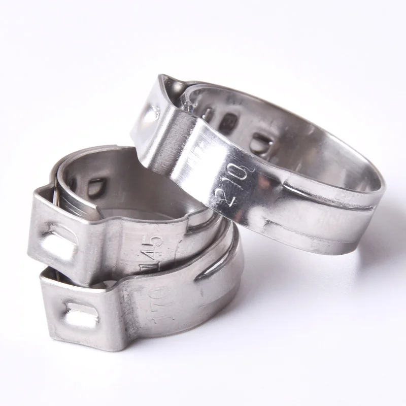 19,4-22,6 мм Зажимы Pinch Clamps Stepless Single Ear Tight-Seal Vibration-Resistant для прочных шлангов и труб 304 нержавеющей стали упаковка 25 шт.