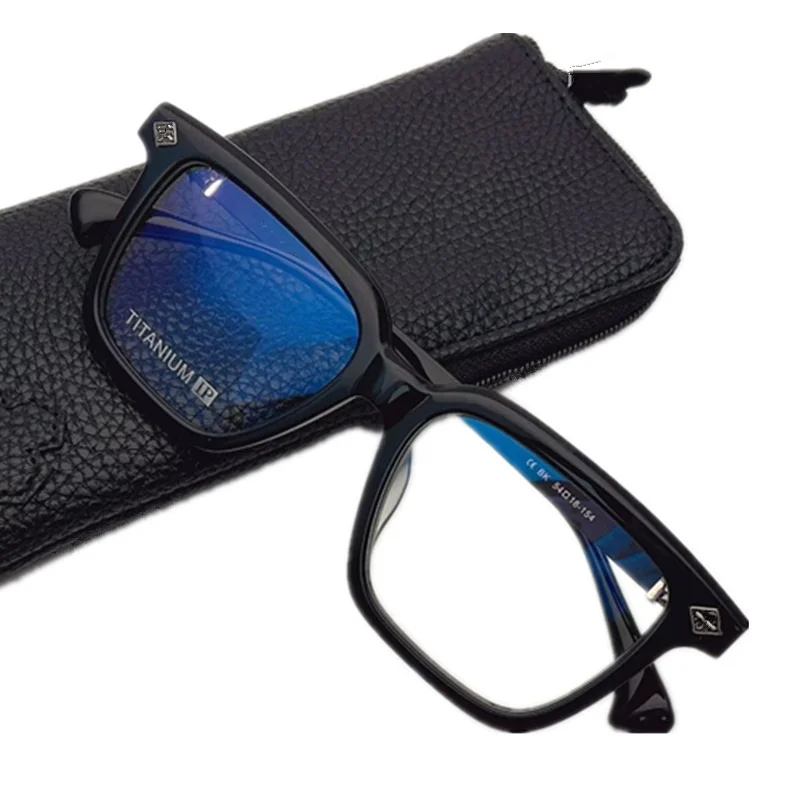 Новинка Chretro-винтажные компактные квадратные очки с оправой из титана 284 54-18