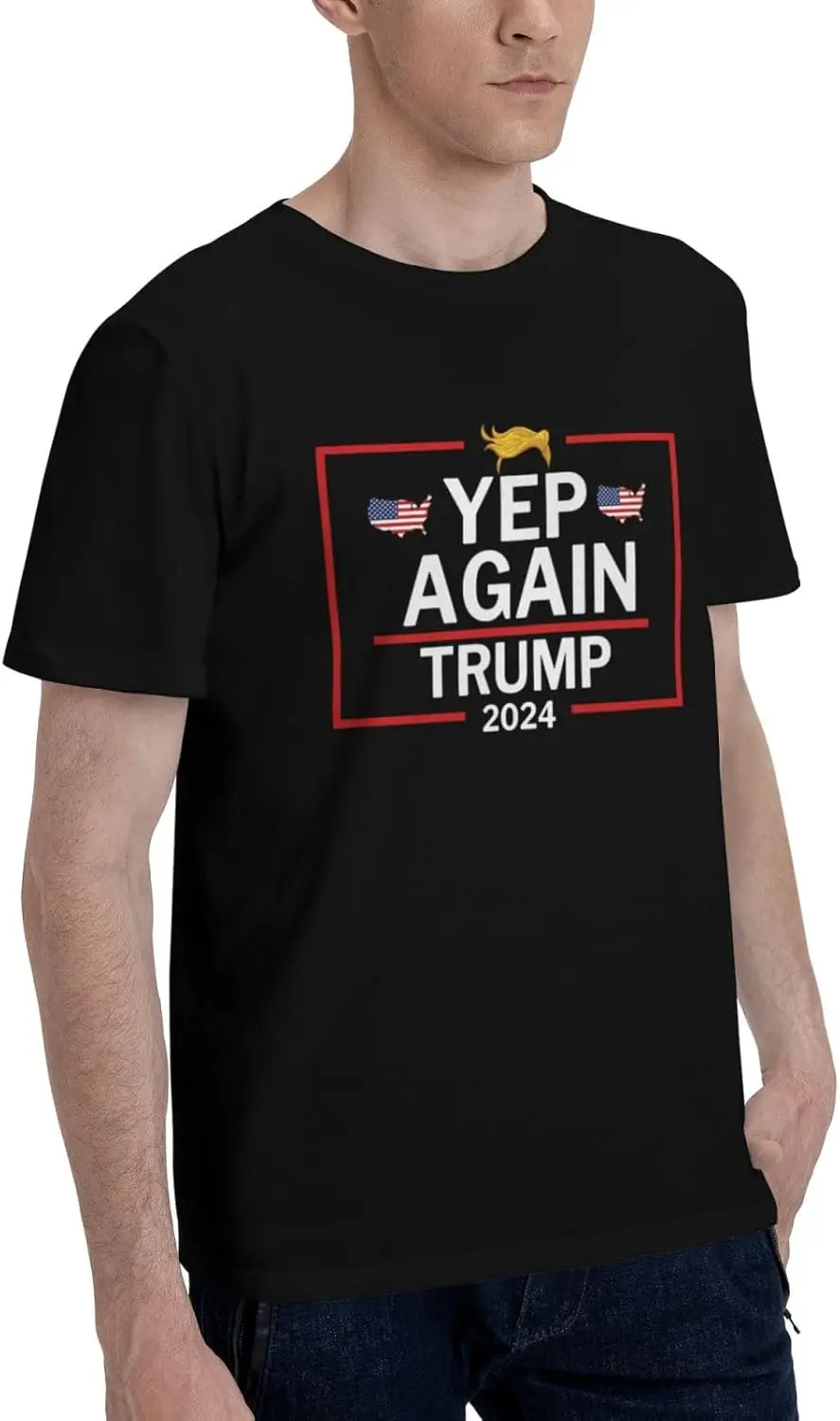 Yep Again Vote Trump 2024 4 июля F K Anti Biden Pro Рубашки для мужчин Футболки с короткими рукавами