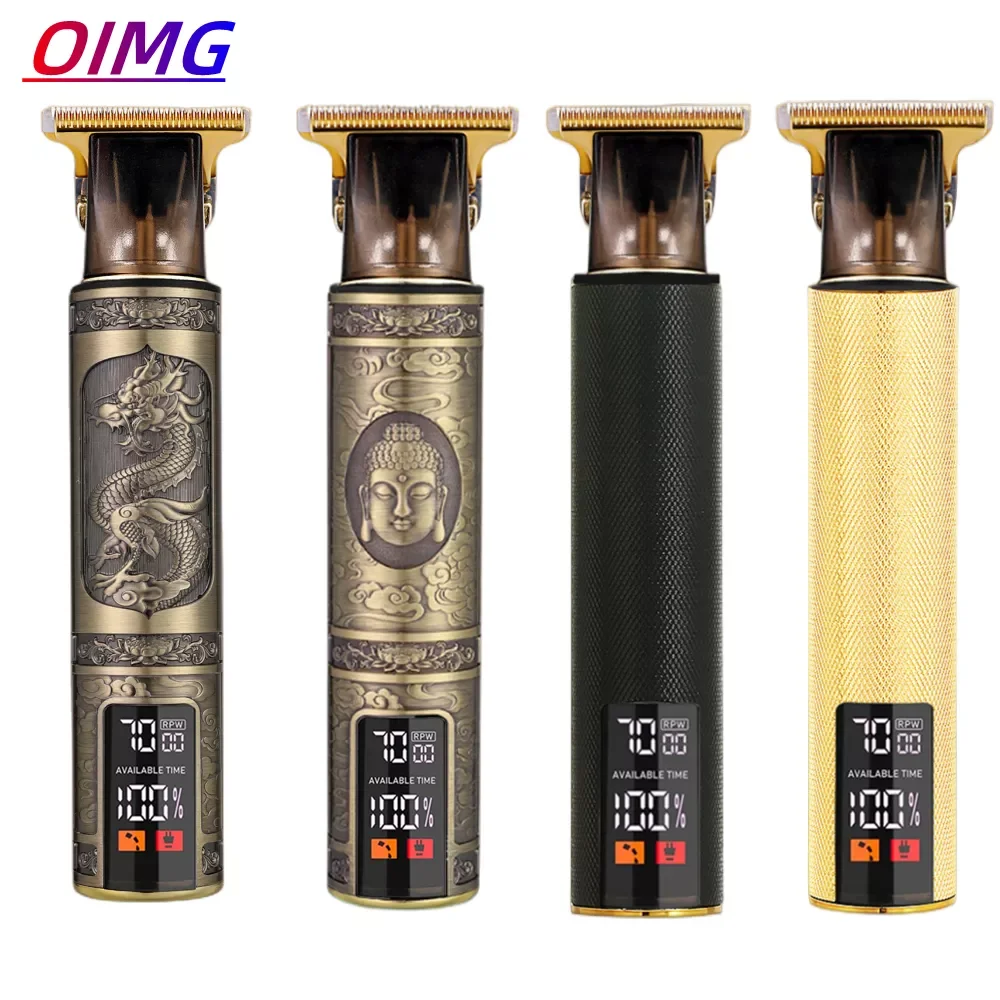 

LCD Digital Display T9 All Metal Shaver Travel Portable Barber Pusher Hair Cutting Machine for Women Neuk Jrl