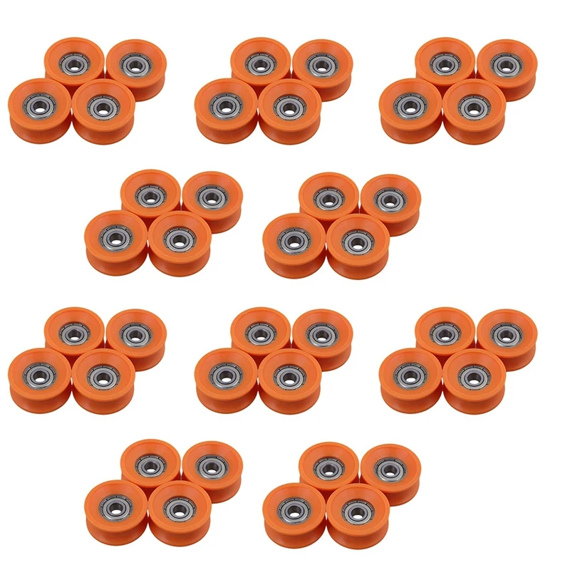 

40Pcs 6X30x13mm Plastic Coated Sealed Bearings Steel 606ZZ Deep U Groove Guide Pulley Rail Ball Rolling Bearing Wheel