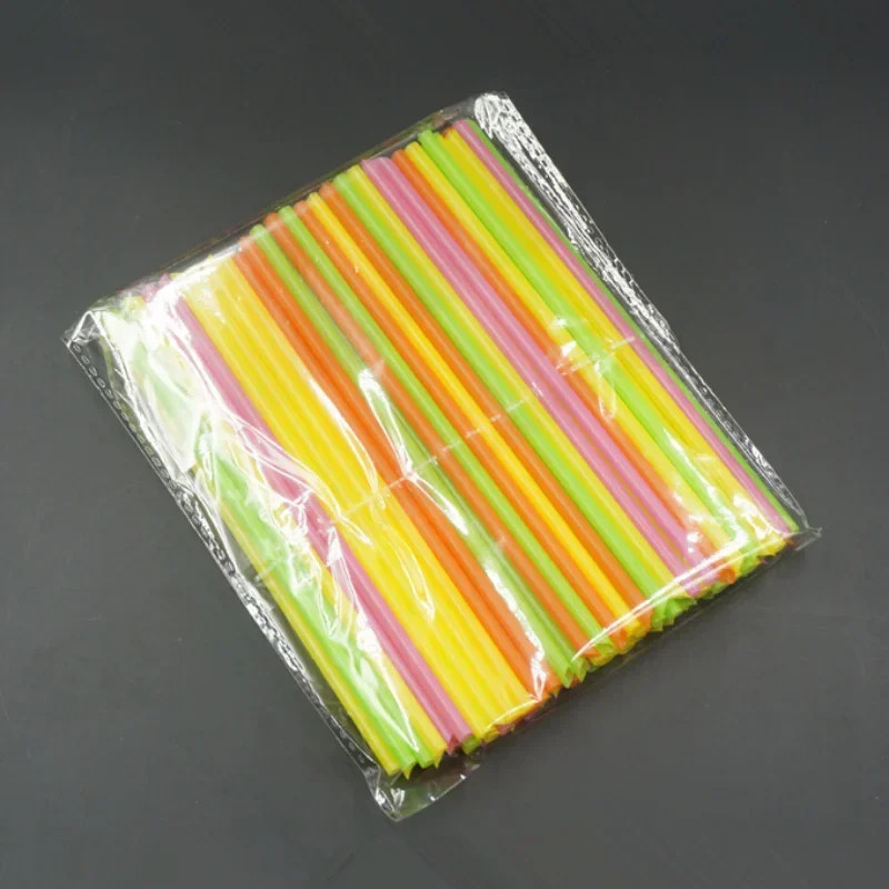 Соломинки одноразовые прозрачные 26 см 100 шт.