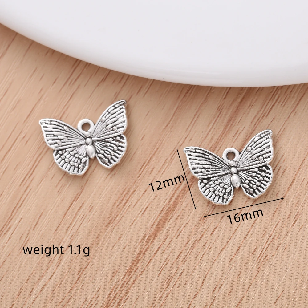 

20pcs Exquisite Fashion Butterfly Charms for Women's DIY Jewelry Making Supplies Accessories Pendant Necklace Earring