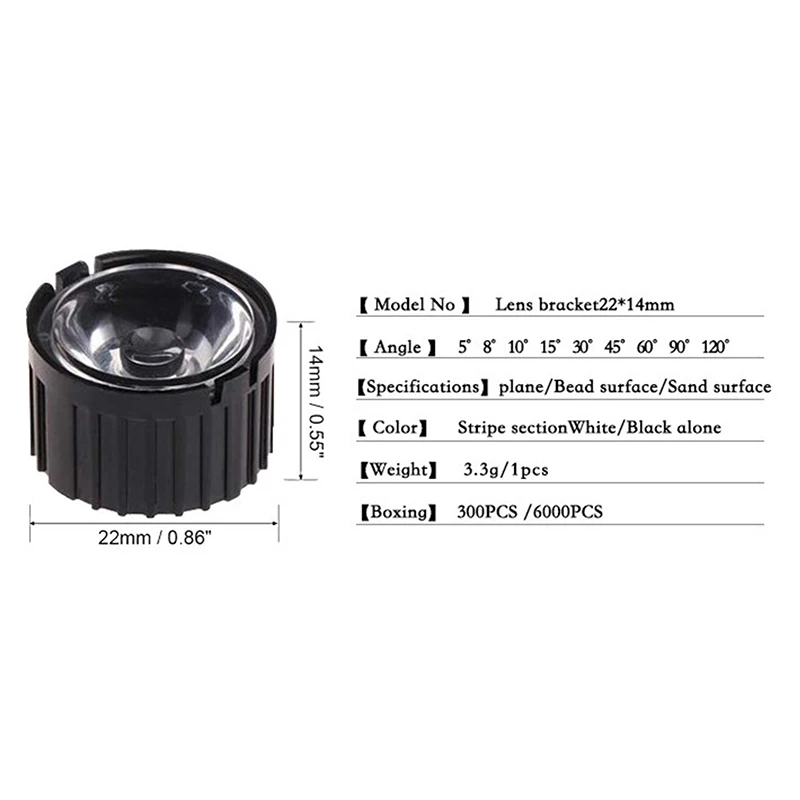 10 шт. светодиодные линзы высокой мощности 1 Вт 3 5/8/10/15/25/30/45/60/90/120 градусов