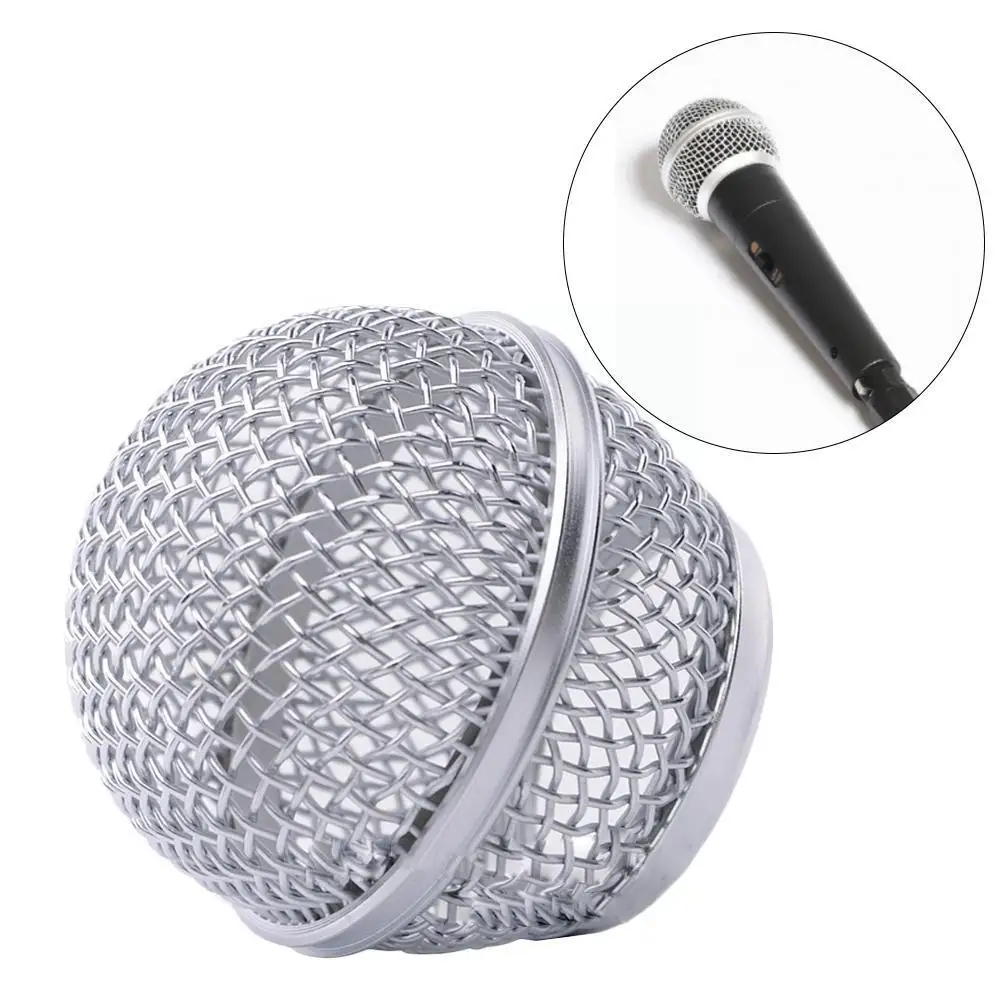 

2pcs Metal Ball Microphone Grille Mics Fits Mics Microphone Stage Beta58/beta58a Professional F7i1