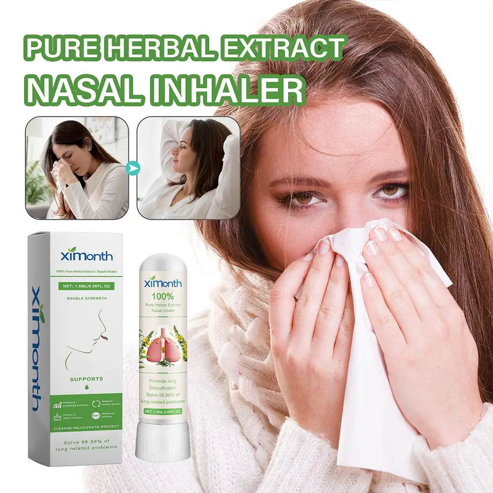 2 шт. назальный ингалятор травяная палочка для всасывания носа дискомфорт ухода