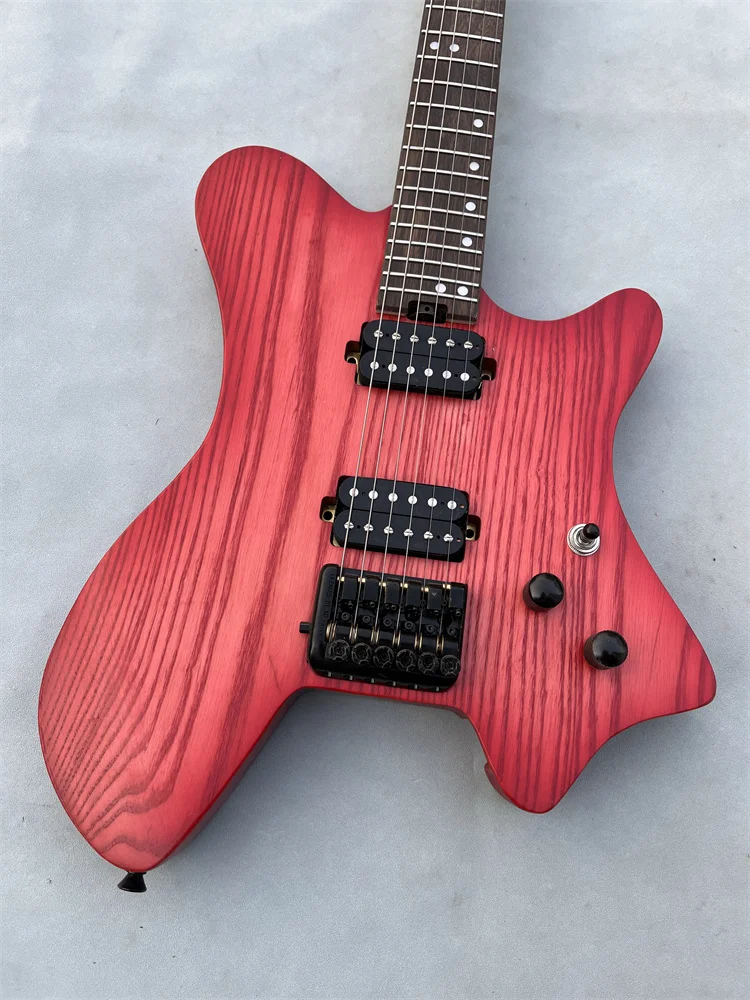 

Headless Electric Guitar 6 Strings traveler guitar or 24 fret guitar Stainless Steel Frets ASH body Roasted Maple Neck Rosewood