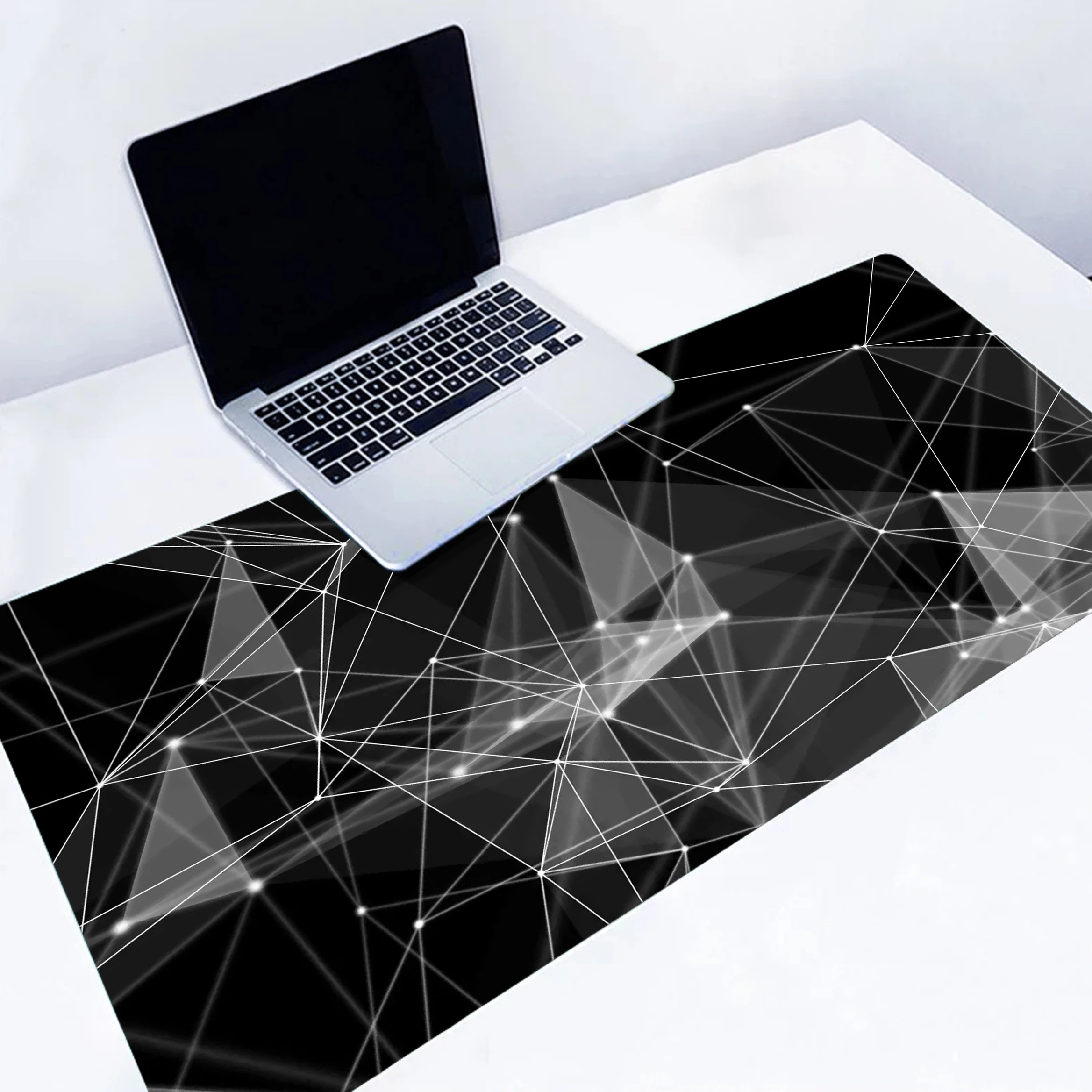 

Gaming Mouse Pad Computer Mousepad RGB Large Mouse Pad Gamer XXL Geometric Mouse Carpet Big PC Desk Play Mat Pad With Black