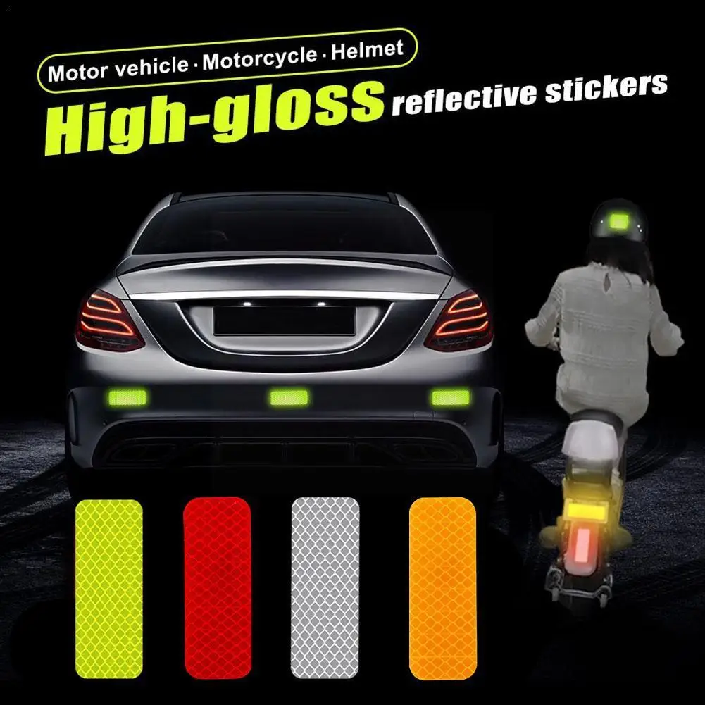

Светоотражающие наклейки для автомобильного бампера, безопасные светоотражающие наклейки для стены, Стильные наклейки, безопасный отражатель, наклейки, поступление N4O0