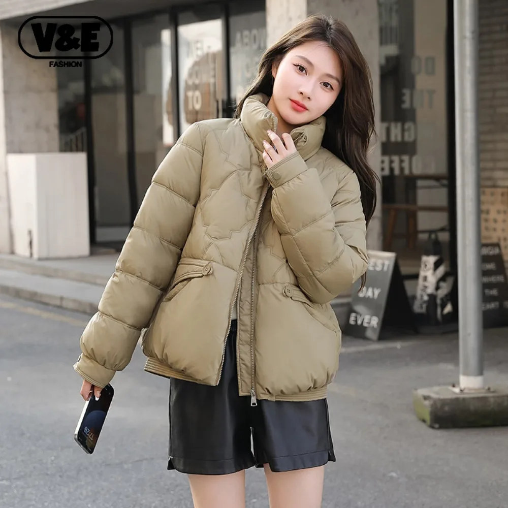 

Winter New Jacket Women Warm Thickened Down Cotton Jackets Women's Short Parkas Korean Bright Loose Coats Jaqueta Feminina