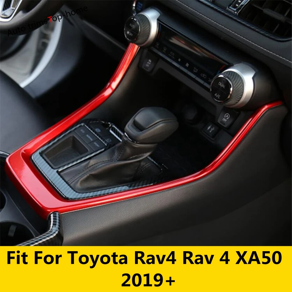 

Central Control Gear Panel Shift Box Decoration Frame Cover Trim For TOYOTA RAV4 RAV 4 XA50 2019 - 2023 Carbon Fiber Accessories