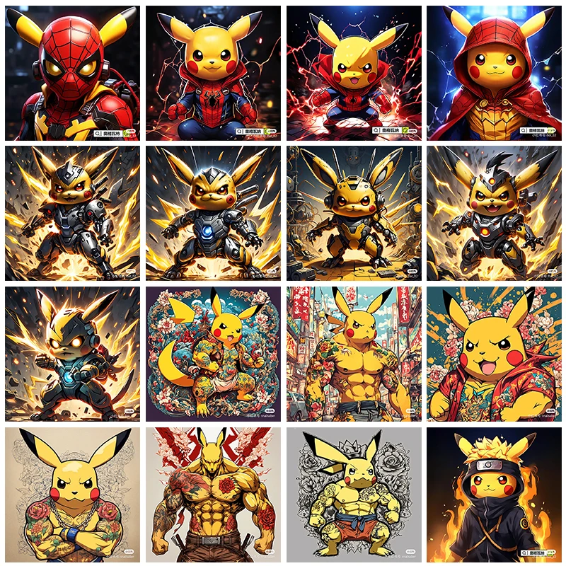 Набор для алмазной живописи 5D Сделай сам аниме-стиль Пикчу вышивка крестиком