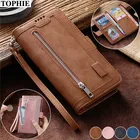 Роскошный кожаный чехол-кошелек на молнии для iPhone XR X XS 13 12 11 Pro Max SE 2020 6 6S 7 8 Plus, кошелек, держатель для карт, чехол Etui