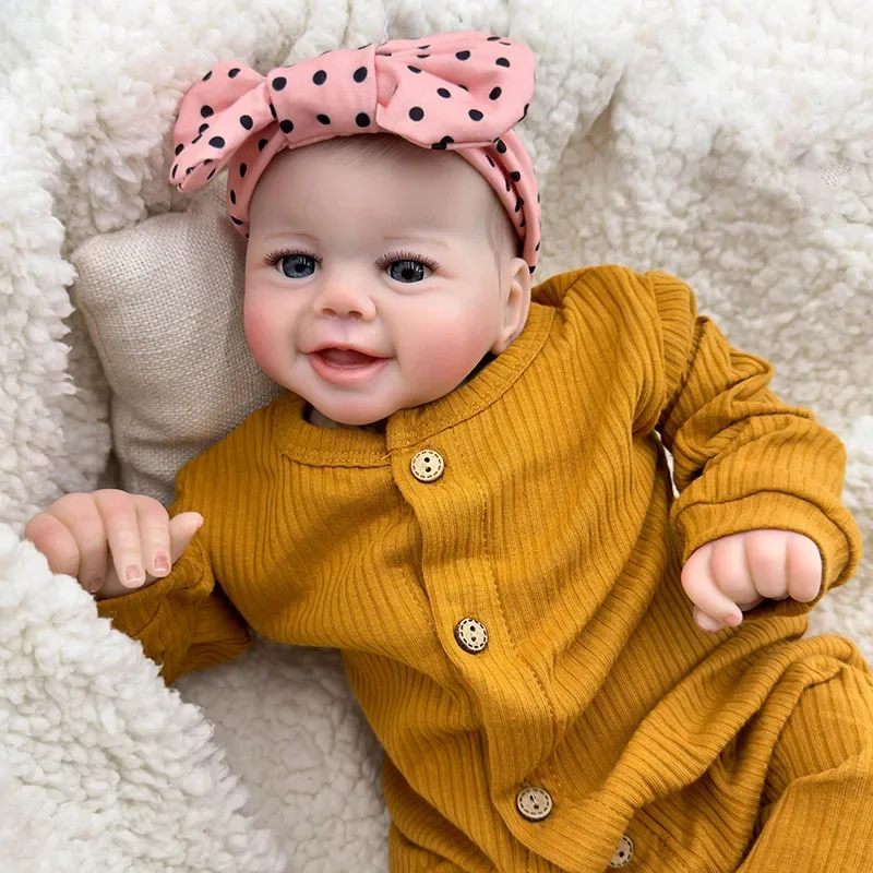 48 см Реалистичная кукла Reborn Vivienne с мягким телом и 3D-кожей многослойная живопись