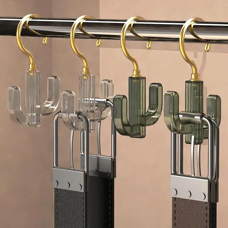 360 Rotating Hanger Hooks Space Saving Hand Bag Hanger Shoes Belt Tie Scarf Hanging Holder Closet Storage Organizer Rack