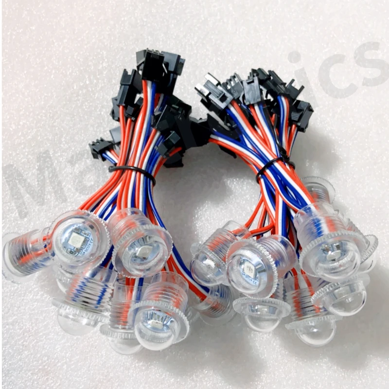 1000 шт. 20 мм светодиодный точечный светильник 12 В пузырь 0 3 Вт полноцветный UCS1903