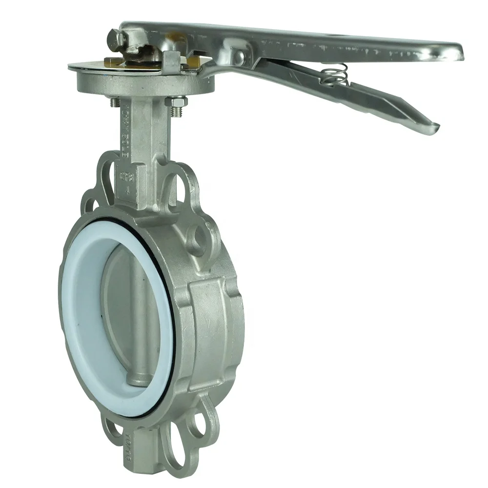 DKV PTFE Вафельный дроссельный клапан из нержавеющей стали 304 DN50 145 фунтов на