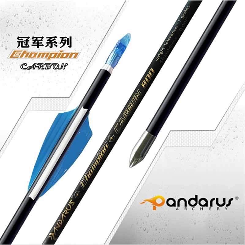

6/12pc 0.001" Straightness Pure Carbon Arrow ID4.2mm Sp300-1000 for Recurve/Compound Bow Training Practicing Hunting Shooting