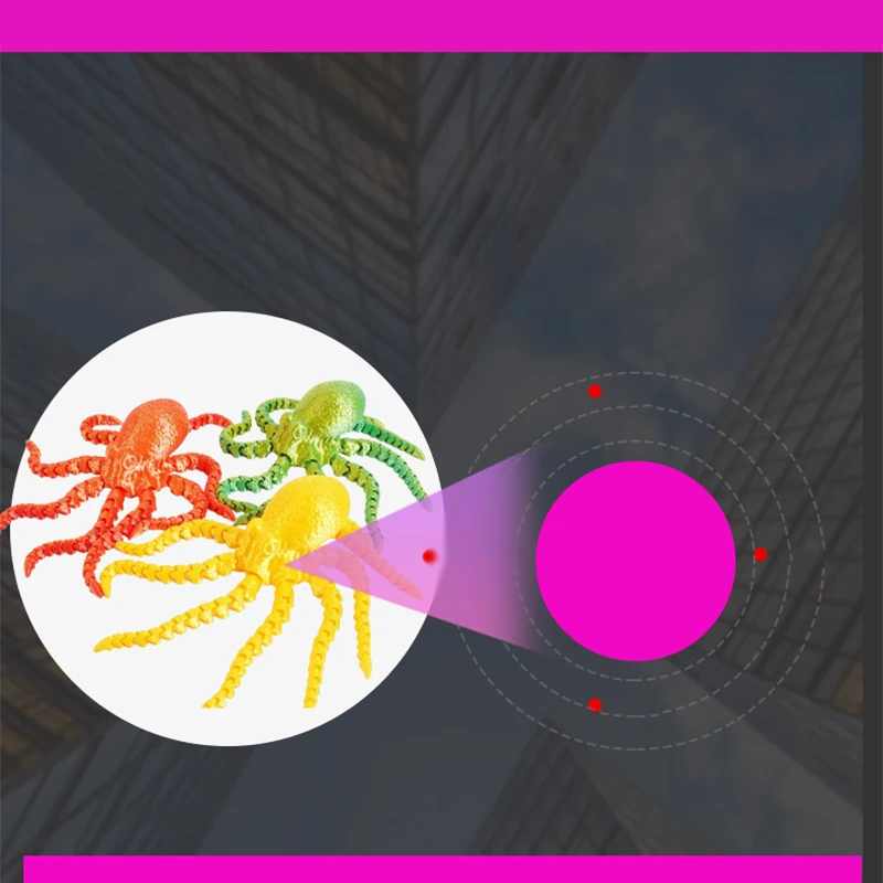 3D печатный осьминог подвижные гибкие суставы игрушка-непоседа украшение для